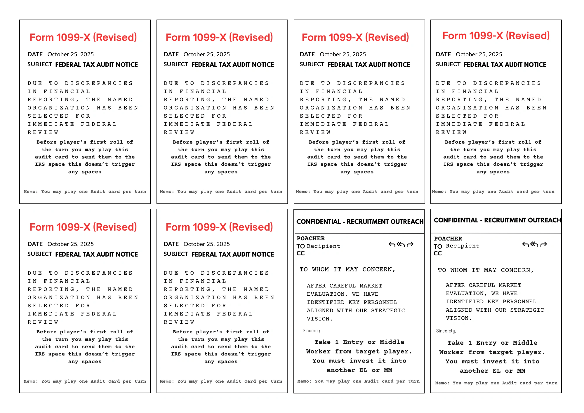 Audit cards version 1