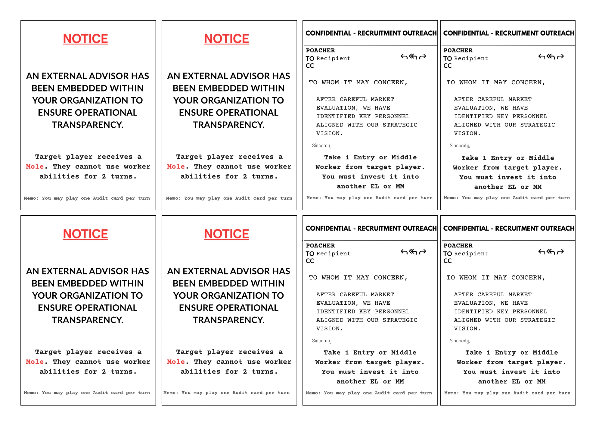 Audit cards version 3